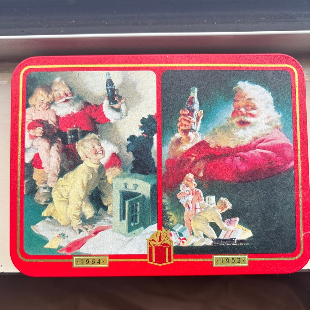 Coca-Cola Nostalgia Christmas Santa Claus Playing Cards 2 Decks New 1964, 1952